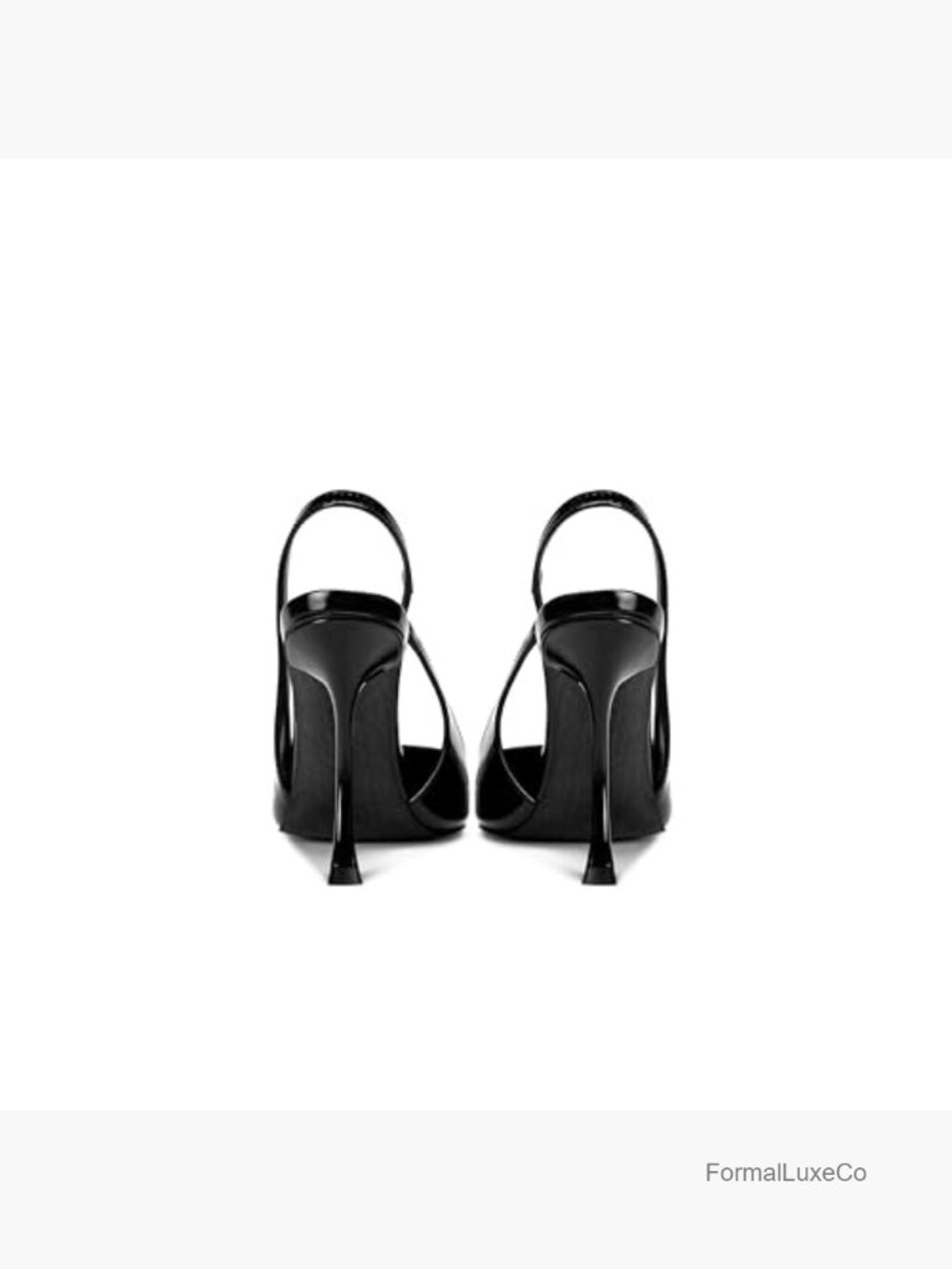 Patent Leather Stiletto Slingback Pumps Pointed Toe Heels - Picture 6 of 7